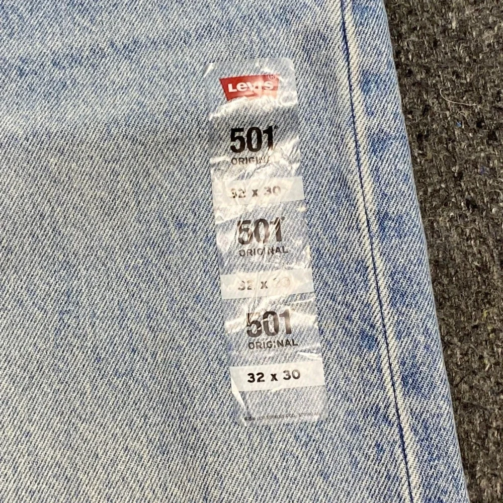 Levi 501 Original Jeans Sz 32 Mens Blue Grunge Distressed Straight Leg Pants